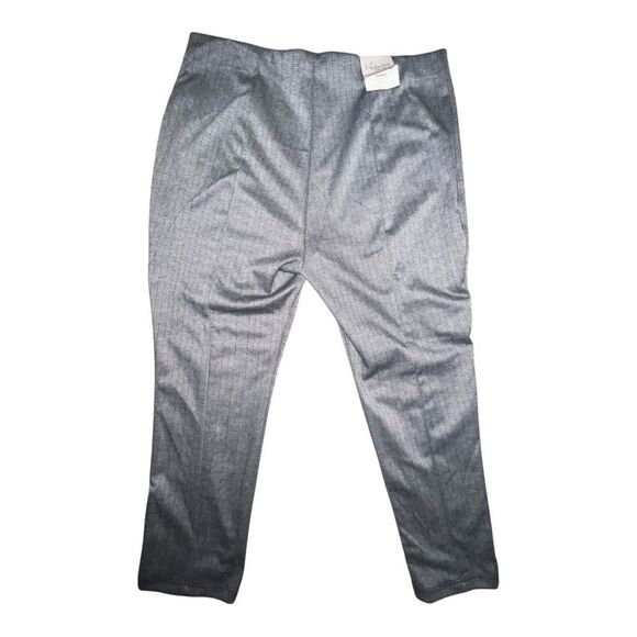 Ophelia Roe Plus Size Leggings Hi Waist Skinny Black White Herringbone 2X NWT - Picture 2 of 8